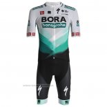 2021 Maillot Cyclisme Bora-hansgrone Blanc Verde Noir Manches Courtes et Cuissard