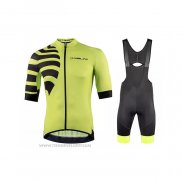 2021 Maillot Cyclisme Nalini Jaune Noir Manches Courtes et Cuissard