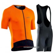 2021 Maillot Cyclisme Northwave Orange Manches Courtes et Cuissard