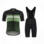 2024 Maillot Cyclisme Maloja Noir Vert Manches Courtes Et Cuissard