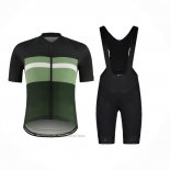 2024 Maillot Cyclisme Maloja Noir Vert Manches Courtes Et Cuissard