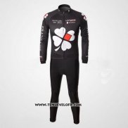 2010 Maillot Ciclismo FDJ Noir Manches Longues et Cuissard