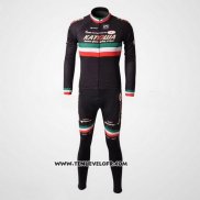 2010 Maillot Ciclismo Katusha Noir Manches Longues et Cuissard