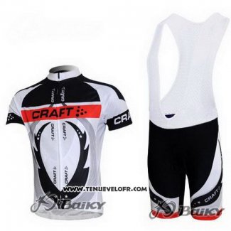 2011 Maillot Ciclismo Craft Blanc et Gris Manches Courtes et Cuissard