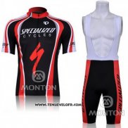 2011 Maillot Ciclismo Specialized Rouge et Noir Manches Courtes et Cuissard