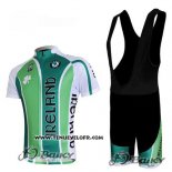 2012 Maillot Ciclismo Irlande Blanc et Vert Manches Courtes et Cuissard