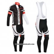 2013 Maillot Ciclismo Pinarello Noir et Rouge Manches Longues et Cuissard