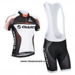 2014 Maillot Ciclismo Giant Blanc et Noir Manches Courtes et Cuissard