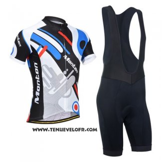 2014 Maillot Ciclismo Monton Bleu et Gris Manches Courtes et Cuissard