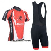 2014 Maillot Ciclismo Monton Orange et Noir Manches Courtes et Cuissard