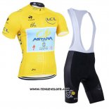 2014 Maillot Ciclismo Tour DE France Lider Astana Lider Jaune Manches Courtes et Cuissard