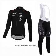 2015 Maillot Ciclismo Ettix Quick Step Noir Manches Longues et Cuissard