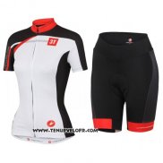 2016 Maillot Ciclismo Castelli Blanc Rouge Manches Courtes et Cuissard