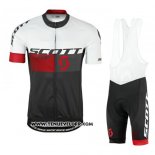 2016 Maillot Ciclismo Scott Rouge et Blanc Manches Courtes et Cuissard