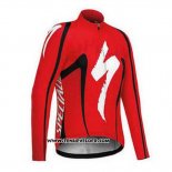 2016 Maillot Ciclismo Specialized Blanc Rouge Manches Longues et Cuissard