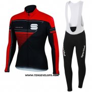 2016 Maillot Ciclismo Sportful Rouge Manches Longues et Cuissard