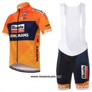 2017 Maillot Ciclismo Boels Dolmans Orange Manches Courtes et Cuissard