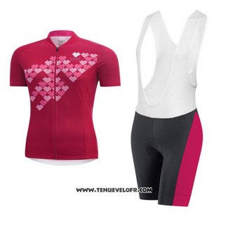 2017 Maillot Ciclismo Femme Gore Bike Wear Rouge Manches Courtes et Cuissard