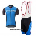 2017 Maillot Ciclismo Nalini Sinello Ti Bleu Manches Courtes et Cuissard