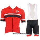 2017 Maillot Ciclismo Pinarello Rouge Manches Courtes et Cuissard