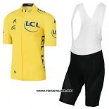 2017 Maillot Ciclismo Tour DE France Jaune Manches Courtes et Cuissard