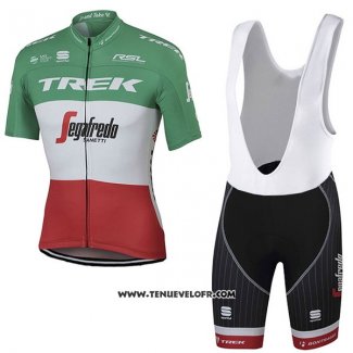 2017 Maillot Ciclismo Trek Segafredo Champion Italie Manches Courtes et Cuissard