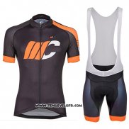 2018 Maillot Ciclismo Cipollini Easy Noir et Orange Manches Courtes et Cuissard