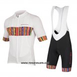 2018 Maillot Ciclismo Endura Graphics Pinstripe Blanc Manches Courtes et Cuissard