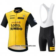 2018 Maillot Ciclismo Lotto NL Jumbo Jaune et Noir Manches Courtes et Cuissard