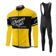 2018 Maillot Ciclismo Morvelo Jaune Manches Courtes et Cuissard