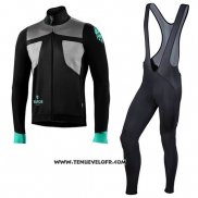 2019 Maillot Ciclismo Bianchi Azur Noir Manches Longues et Cuissard