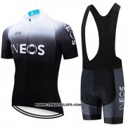 2019 Maillot Ciclismo Castelli Ineos Blanc Noir Manches Courtes et Cuissard