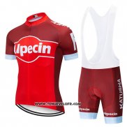 2019 Maillot Ciclismo Katusha Alpecin Rouge Blanc Manches Courtes et Cuissard