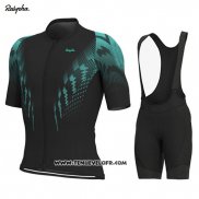 2019 Maillot Ciclismo Rapha Noir Vert Manches Courtes et Cuissard