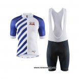 2020 Maillot Ciclismo Craft Bleu Blanc Manches Courtes et Cuissard