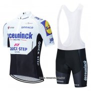 2020 Maillot Ciclismo Deceuninck Quick Step Blanc Noir Manches Courtes et Cuissard