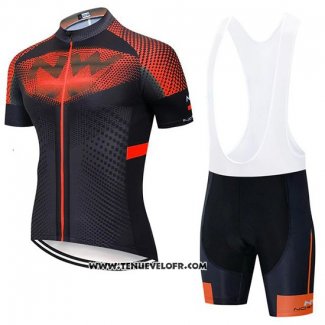 2020 Maillot Ciclismo Northwave Noir Orange Manches Courtes et Cuissard