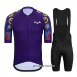 2021 Maillot Cyclisme Ralph Violet Manches Courtes et Cuissard