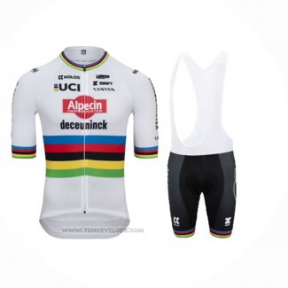 2024 Maillot Cyclisme Alpecin Deceuninck Blanc Manches Courtes Et Cuissard