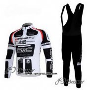 2011 Maillot Ciclismo BMC Blanc et Noir Manches Longues et Cuissard