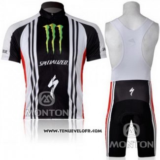 2011 Maillot Ciclismo Specialized Blanc et Noir Manches Courtes et Cuissard