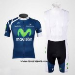 2012 Maillot Ciclismo Movistar Bleu Manches Courtes et Cuissard