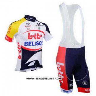 2013 Maillot Ciclismo Lotto Belisol Violet et Blanc Manches Courtes et Cuissard