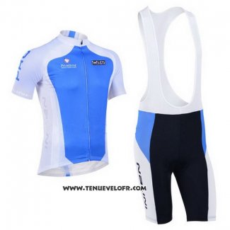 2013 Maillot Ciclismo Nalini Azur et Blanc Manches Courtes et Cuissard