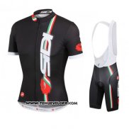 2014 Maillot Ciclismo Castelli SIDI Rouge et Noir Manches Courtes et Cuissard