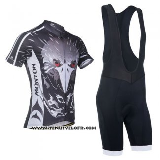 2014 Maillot Ciclismo Monton Argent et Marron Manches Courtes et Cuissard