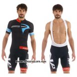 2015 Maillot Ciclismo Pinarello Noir et Azur Manches Courtes et Cuissard