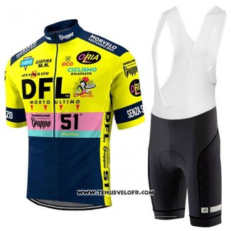 2017 Maillot Ciclismo DFL Jaune Manches Courtes et Cuissard