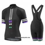 2017 Maillot Ciclismo Femme Liv Zebra Noir Manches Courtes et Cuissard