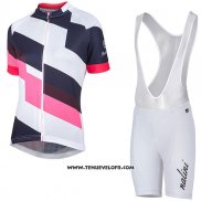 2017 Maillot Ciclismo Femme Nalini Stripe Rose et Noir Manches Courtes et Cuissard